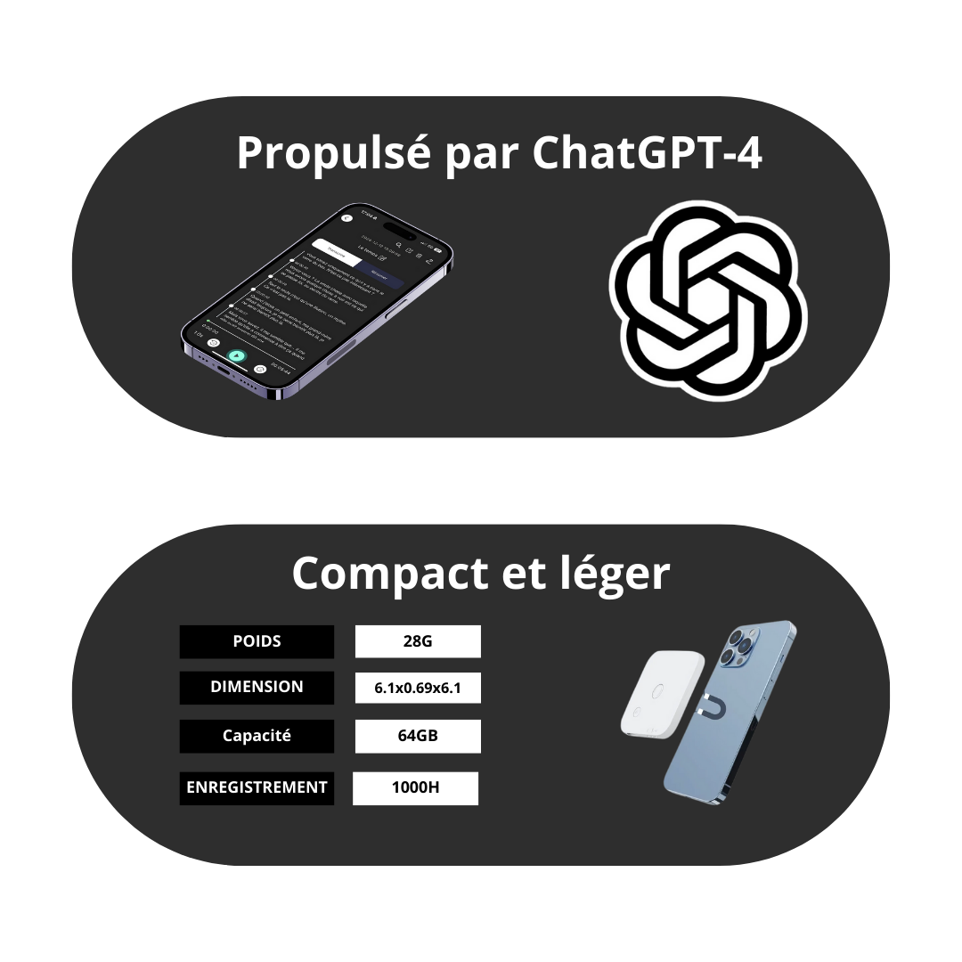 ROCA NOTE / Enregistreur vocal IA